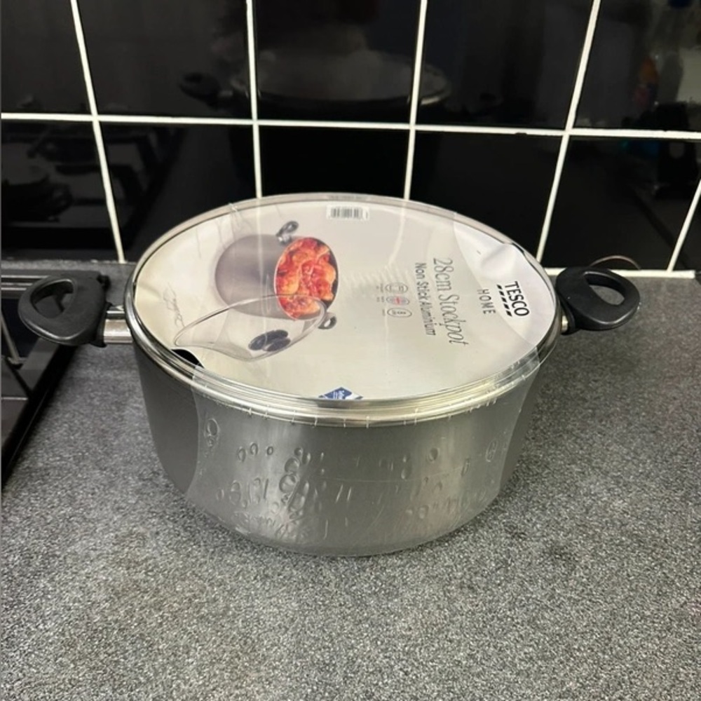 Tesco Silver Stockpot with Lid